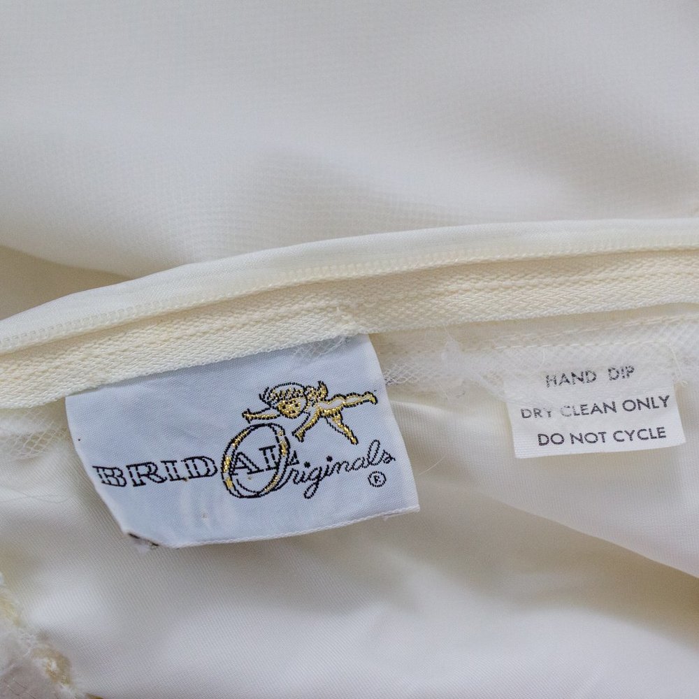 Wedding Dress Vintage 70s 6 Boho Long Sleeve Full Princess Bridal Gown Ivory - Picture 12 of 14